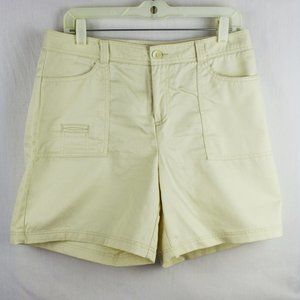 Dockers Women's Shorts Cream Color Zip Front Belt Loops